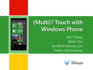 Multi Touch-WP7